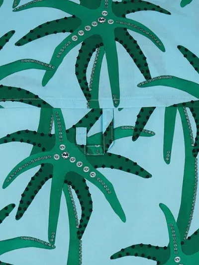 Jacquemus Floral-print Shirt In Blue