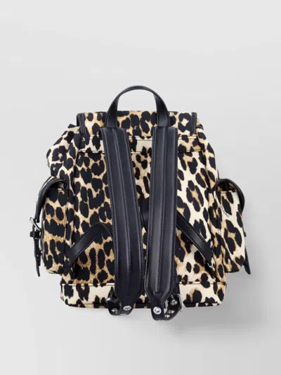 Ganni Women Animalier Print Nano Backpack In Animal Print