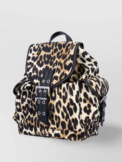 Ganni Women Animalier Print Nano Backpack In Animal Print
