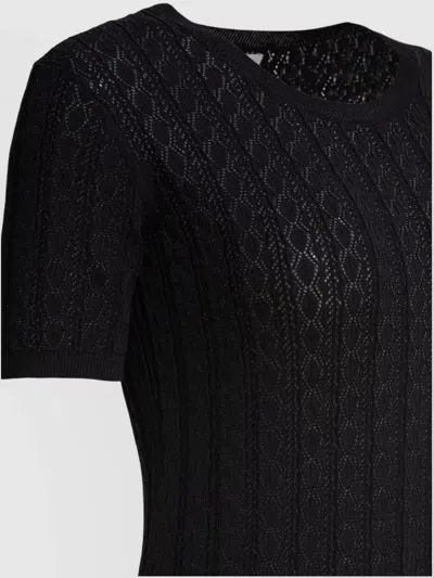 Loulou Studio Knit Texture Midi Length Short Sleeves Dress