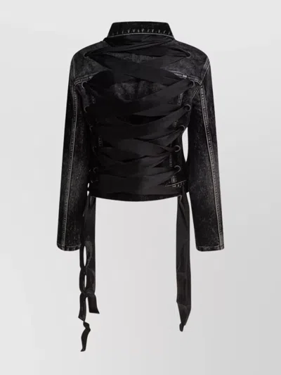 Balenciaga Denim Jacket With Lace-up Back