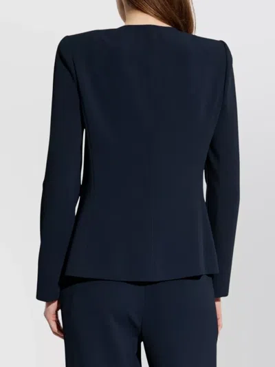 Emporio Armani Pleater Blazer Jacket In Blue