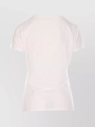 Liu •jo Crewneck Tennis Motif T-shirt In White