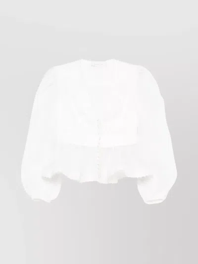 Zimmermann Dawning Beaded V-neck Blouse
