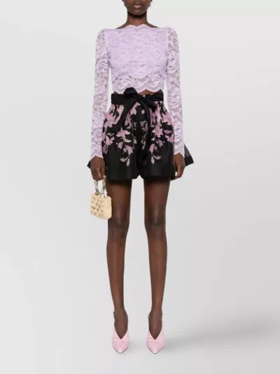 Zimmermann Dawning Pleated Linen & Silk Shorts In Black