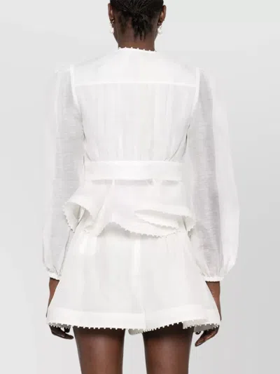 Zimmermann Dawning Beaded V-neck Blouse