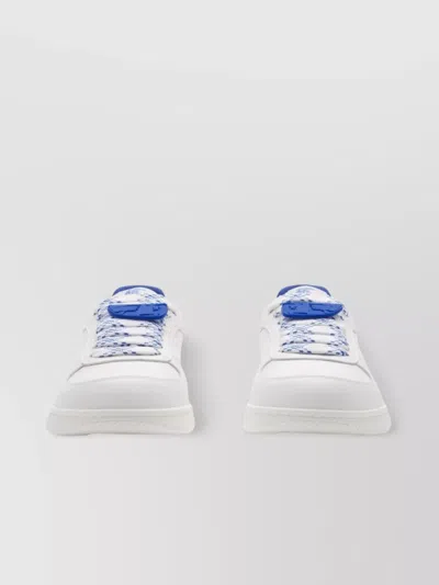 Burberry Terrace Leather Low-top Sneakers In White