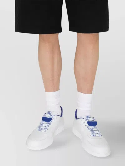 Burberry Terrace Leather Low-top Sneakers In White