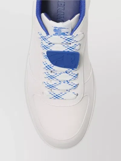 Burberry Terrace Leather Low-top Sneakers In White