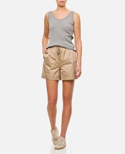 Fendi Women Ribbed Cotton Tank Top In Gray