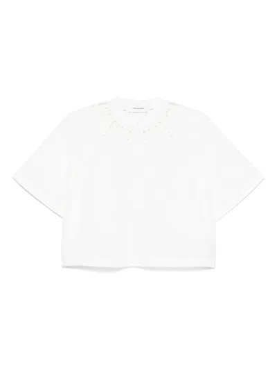 Yves Salomon Cut Out-detail Blouse In White