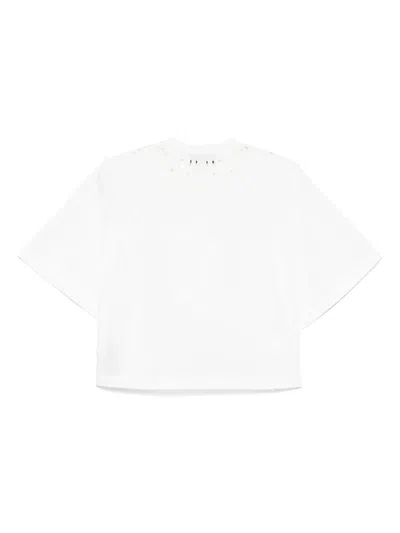 Yves Salomon Cut Out-detail Blouse In White