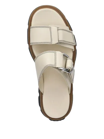 Sorel Rein Cb Platform Slide Sandal In White