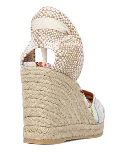 Missoni Eva 80 Zigzag Wedge Espadrilles In Neutrals