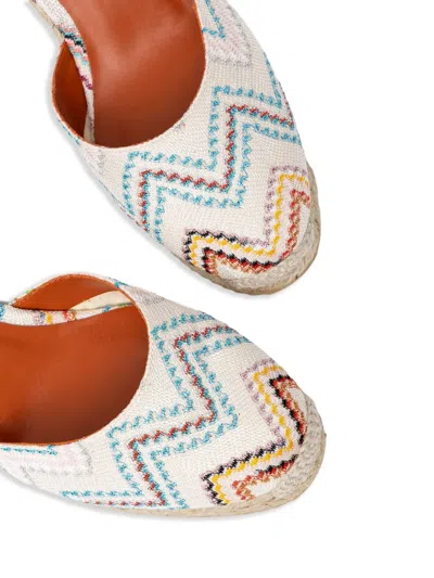 Missoni Eva 80 Zigzag Wedge Espadrilles In Neutrals