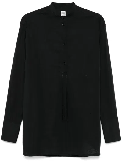Totême Toteme Women Stand-up Collar Blouse In Black
