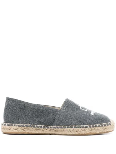 Isabel Marant Textured Grey Slip-on Sneakers With Jute-wrapped Midsole In Black