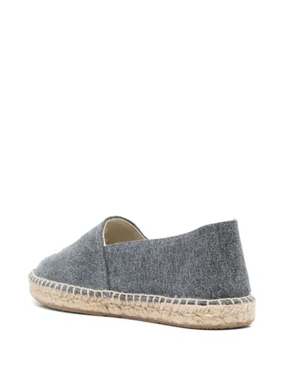 Isabel Marant Textured Grey Slip-on Sneakers With Jute-wrapped Midsole In Black