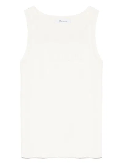 Max Mara Pure Knitted Tank Top In Beige
