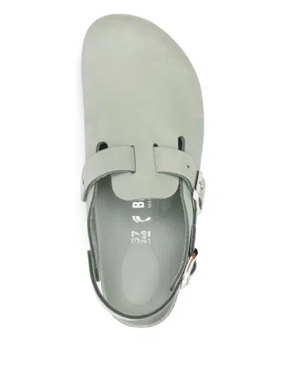 Birkenstock Sage Green Microfiber Tokyo Ii Slippers In Grey