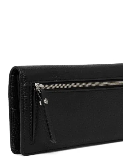 Gianni Chiarini Dollar Wallets Wallet In Hammered Leather In Black