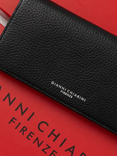Gianni Chiarini Dollar Wallets Wallet In Hammered Leather In Black