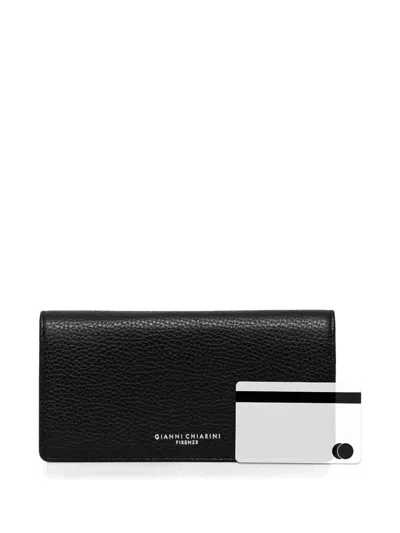 Gianni Chiarini Dollar Wallets Wallet In Hammered Leather In Black