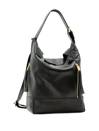 Allsaints Alba Leather Backpack In Black