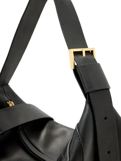 Allsaints Alba Leather Backpack In Black