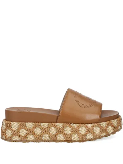Liu •jo Platform Espadrilles In Brown