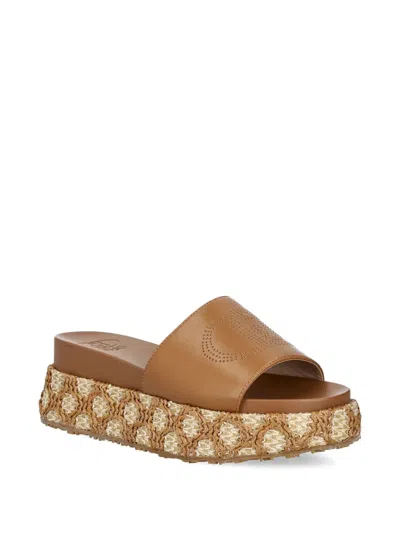 Liu •jo Platform Espadrilles In Brown