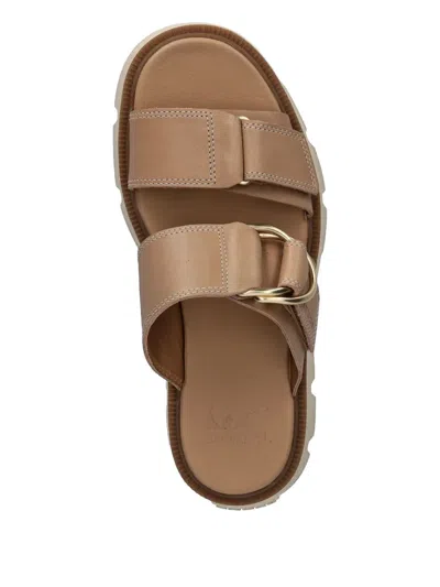 Sorel Rein Cb Platform Slide Sandal In Neutral