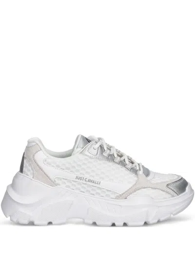 Just Cavalli Logo-print Sneakers In White