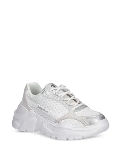 Just Cavalli Logo-print Sneakers In White