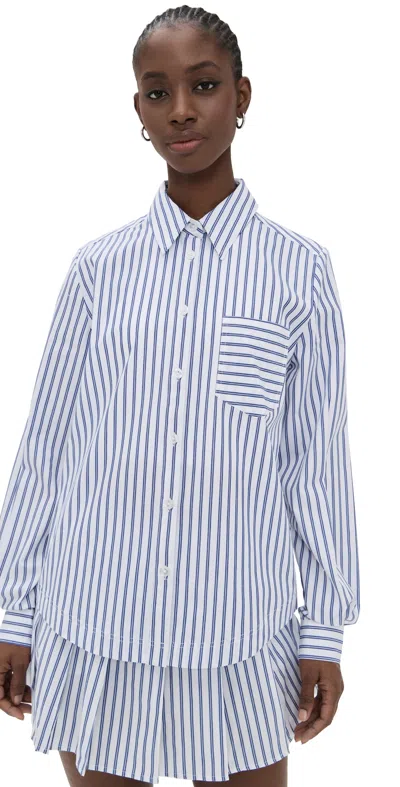 The Upside Lyon Poem Collared Shirt Stripe In Stripe