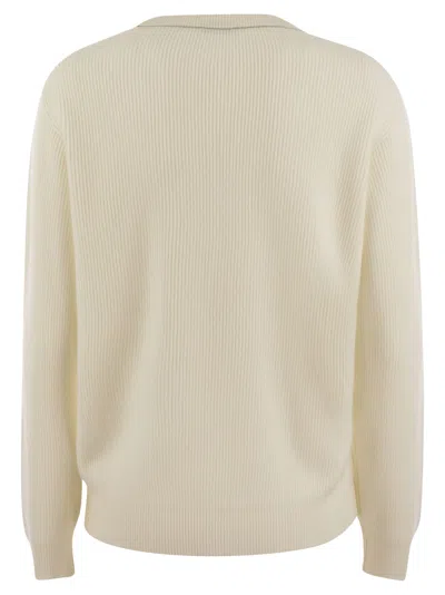 Brunello Cucinelli Women Crew-neck Sweater In Neutral