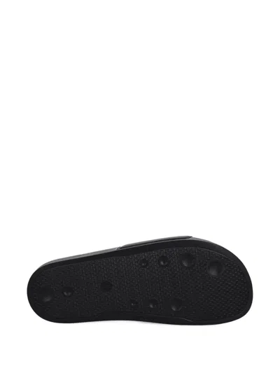 Msgm Slide Sandal With Logo In Black