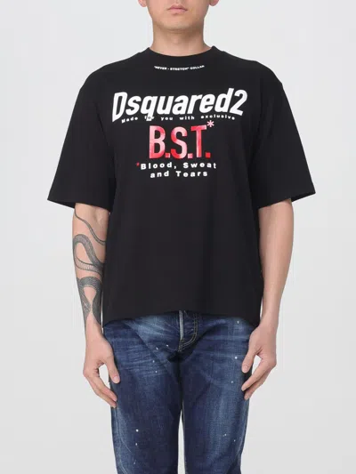 Dsquared2 Crew Neck Bst Cotton T-shirt With Print In Black