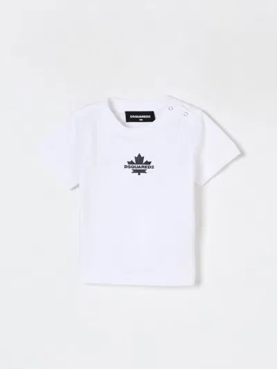 Dsquared2 T-shirt With Maple Leaf In White