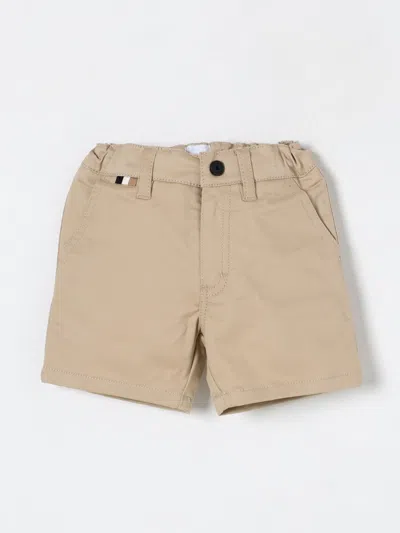 Hugo Boss Shorts Boss Kids Color Beige In Beige