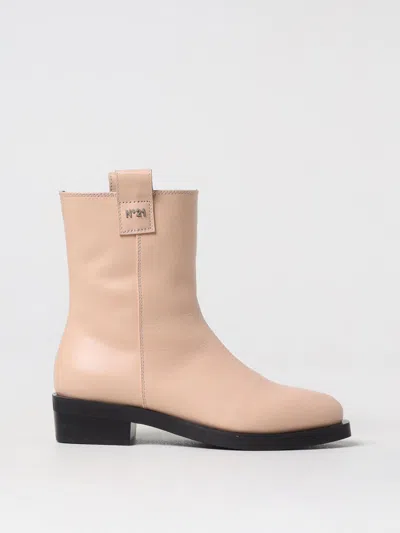 N°21 Ankle Boots With Logo Plaque In Pink