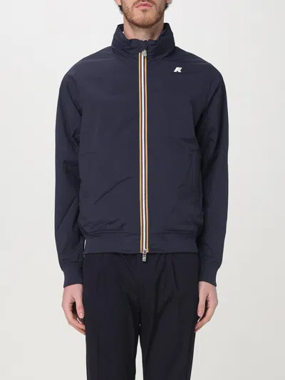 K-way Man Jacket Lead Size Xxl Polyamide In Blue