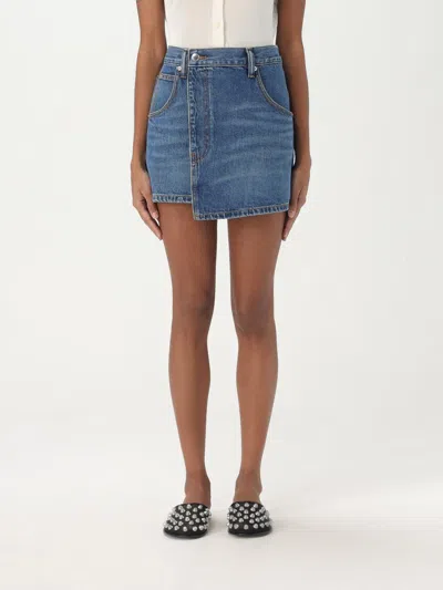 Alexander Wang Mini Skirt In Blue
