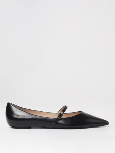Stuart Weitzman Felicity Patent Leather Ballet Flats In Black