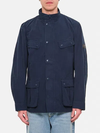 Barbour Dark Blue Duke Jacket In Blue