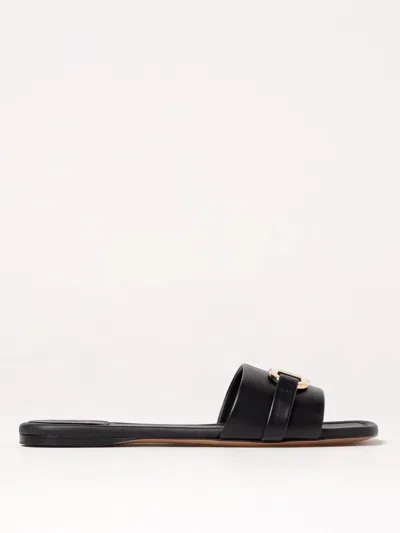 Ferragamo Black Gancini Slippers