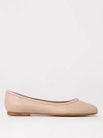 Chloé Marcie Leather Ballerina In Nude