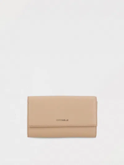 Coccinelle Metallic Soft Wallet In Beige