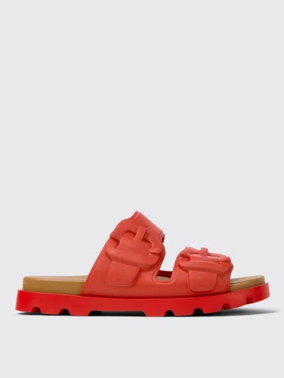 Camper Brutus Slide Sandal In Red