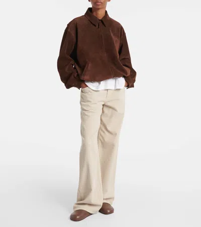 ROANA绒面革飞行员夹克